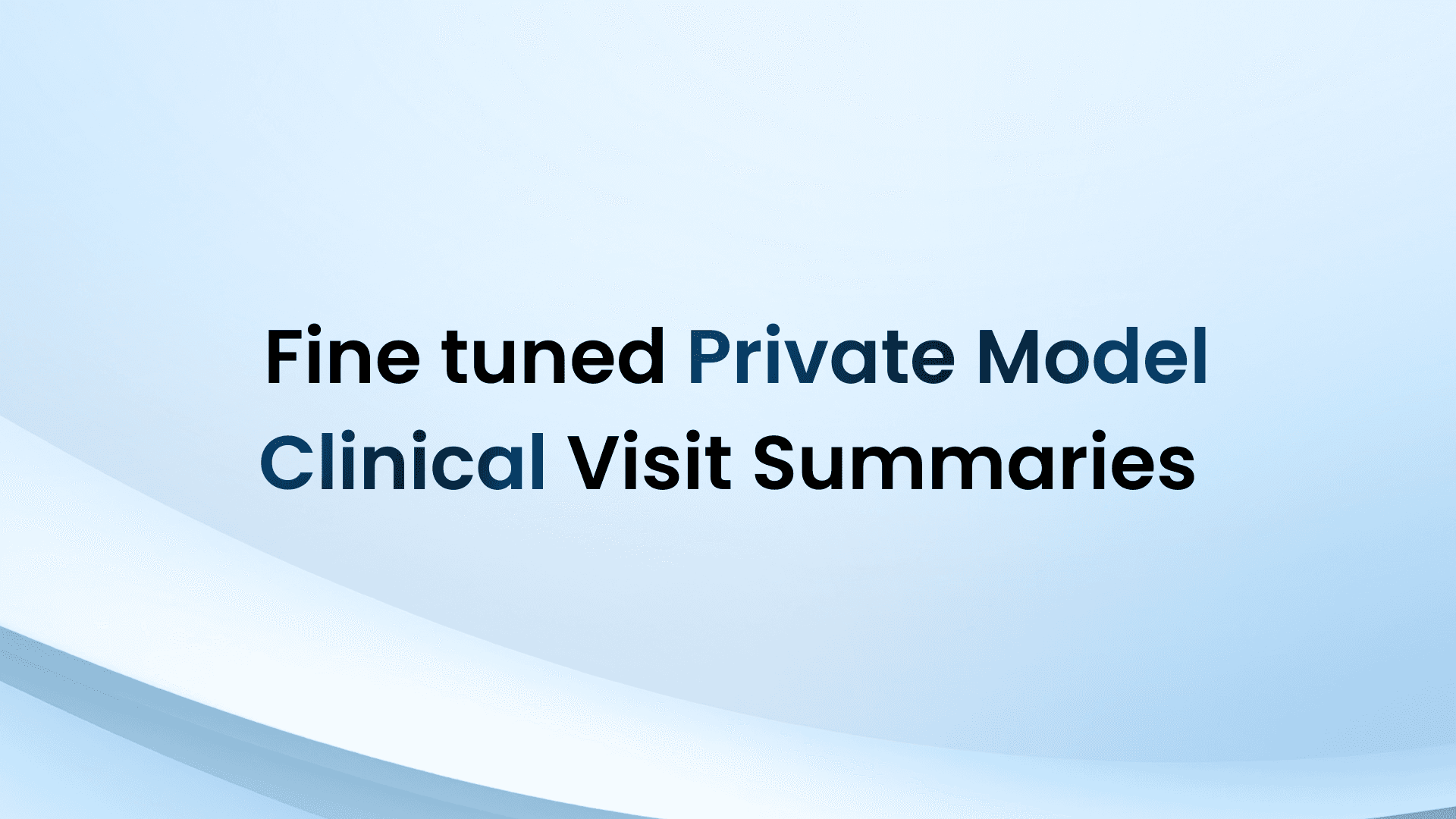 Fine Tuned Private Model for Clinical Visit Summary Processing
