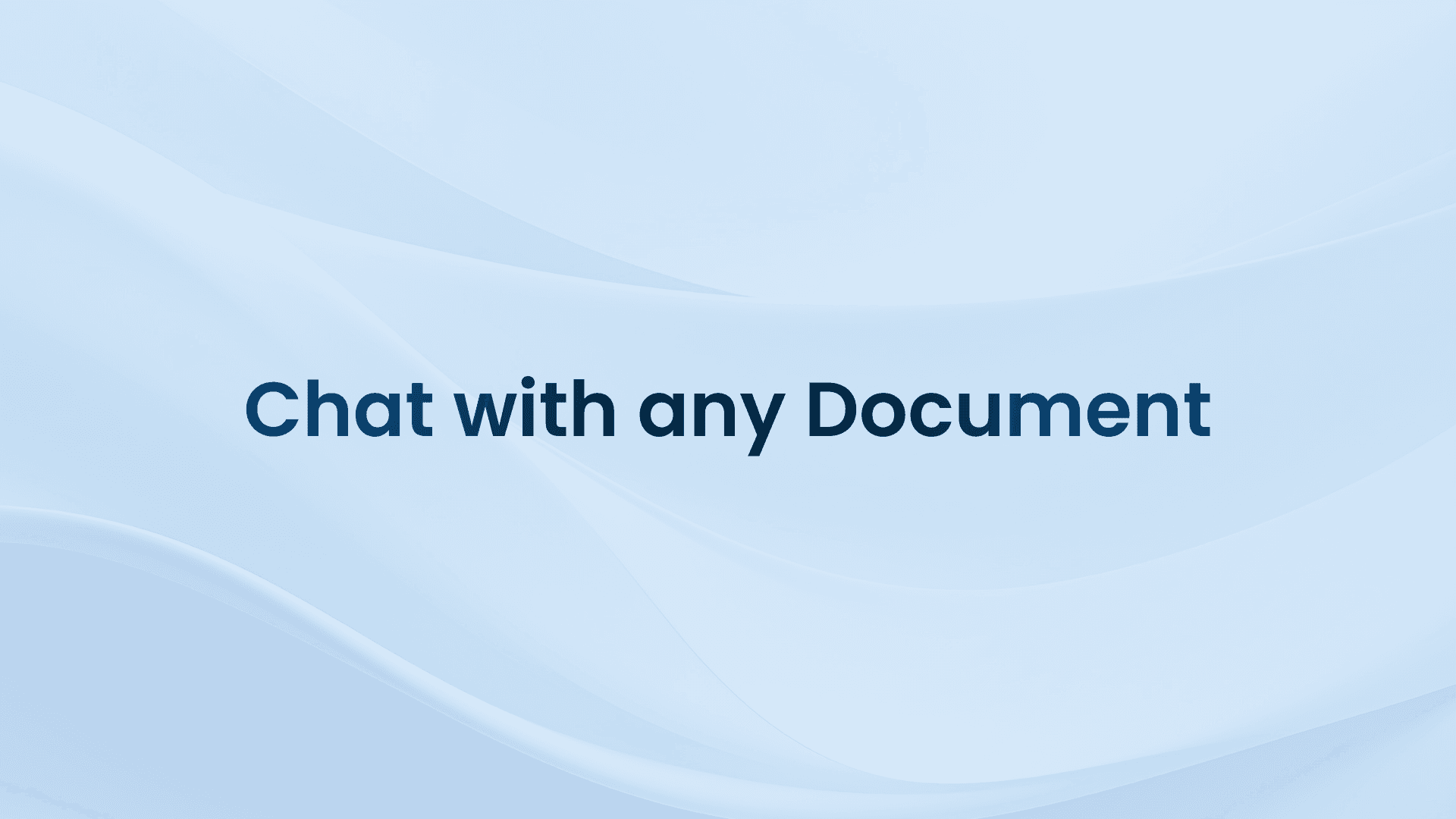 Chat with any Document