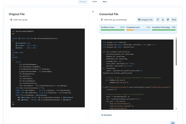 SQL to PySpark Migration | GenAI Protos | GenAI Protos